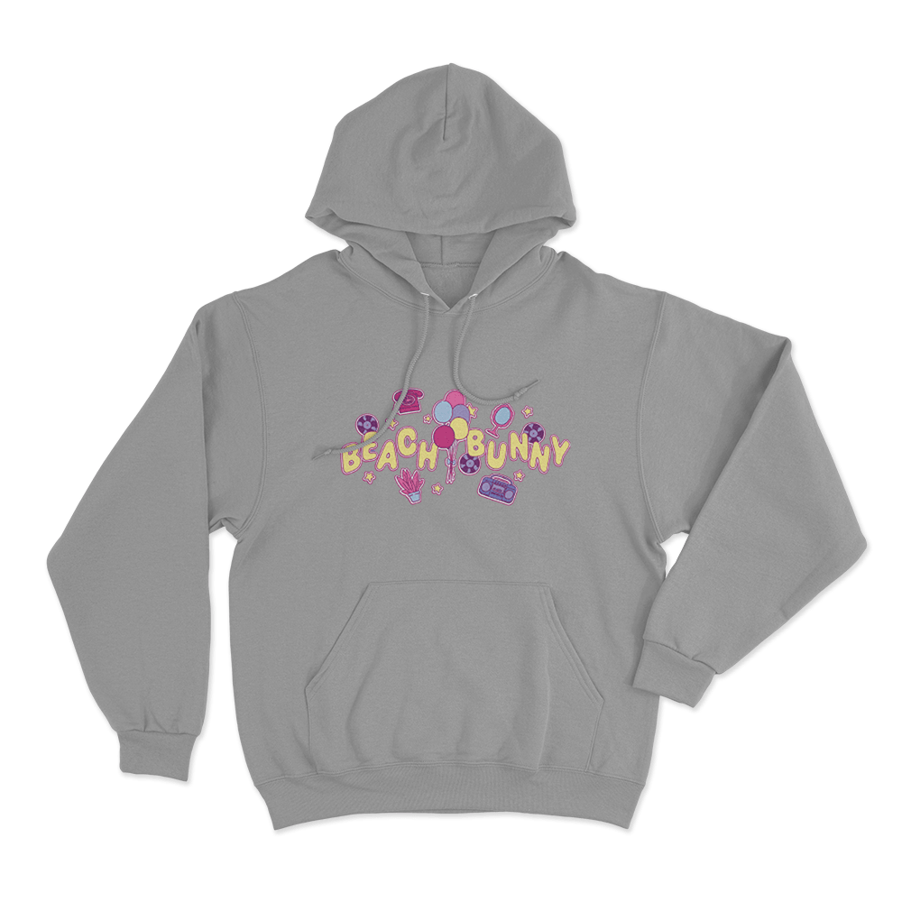 Beach Bunny Retro Party Unisex Hoodie Grey Beach Bunny Retro Party Unisex Hoodie Grey