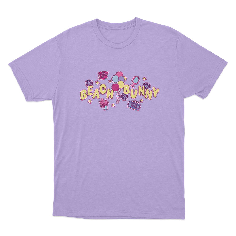 Beach Bunny Retro Party Unisex T Shirt Purple Beach Bunny Retro Party Unisex T Shirt Purple