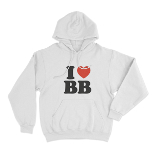 I Love BB Unisex Hoodie White